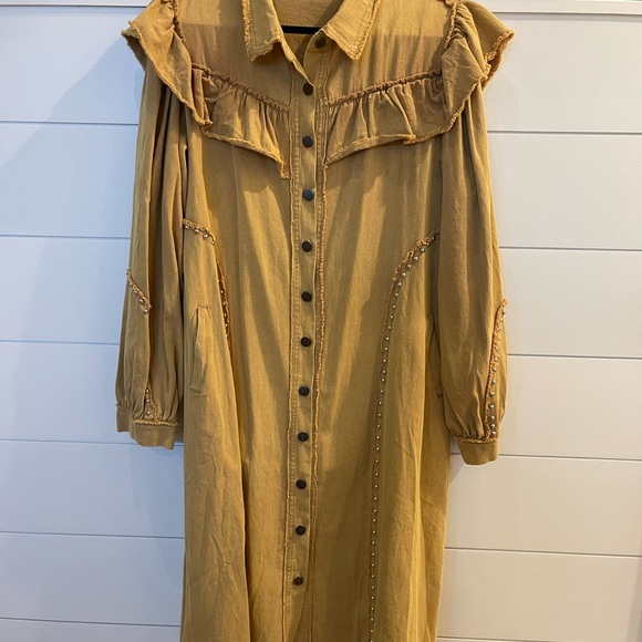 NWOT - Studded and Ruffled Long Shacket - Picture 3 of 6